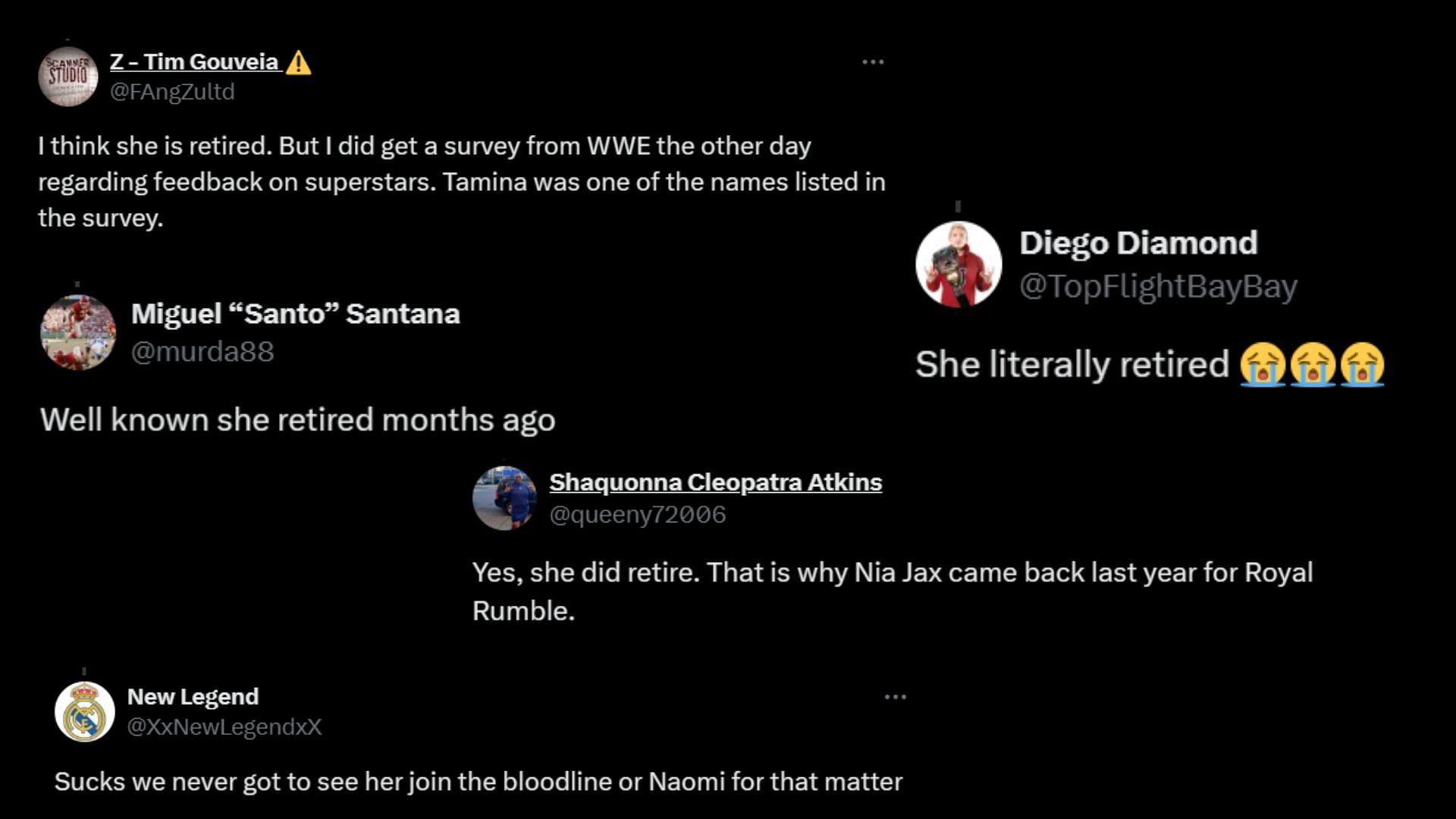 Screenshot of some more fan reactions on X/Twitter